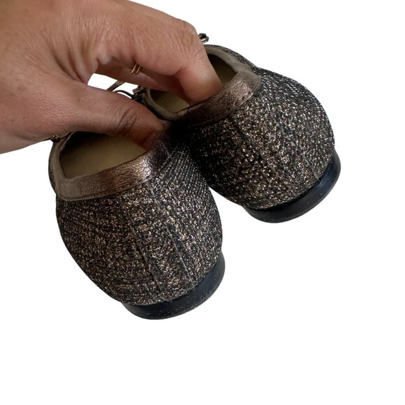 AGL Brown Black Metallic Captoe Ballet Ballerina Flats Size 36.5 - Picture 6 of 8